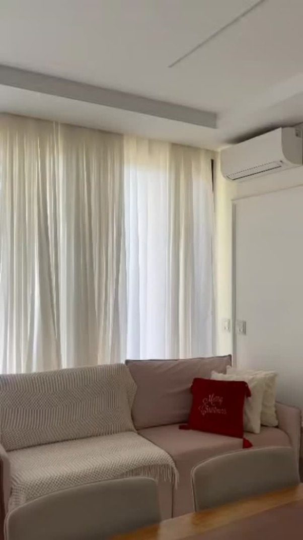 Cortina de voal na sala